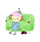 A little girl in the garden（個別スタンプ：25）