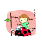 A little girl in the garden（個別スタンプ：28）