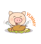 Dumpling Pig (daily words)（個別スタンプ：34）