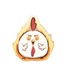ニワトリ、そしてヒヨコ（個別スタンプ：27）