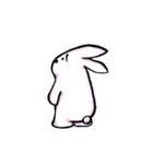 困り顔のウサギ ローリー（個別スタンプ：34）