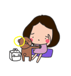 A little girl with her Bear（個別スタンプ：7）