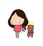 A little girl with her Bear（個別スタンプ：29）
