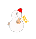 Snow rabbit and Snowman（個別スタンプ：10）