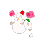 Snow rabbit and Snowman（個別スタンプ：32）