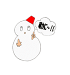 Snow rabbit and Snowman（個別スタンプ：36）