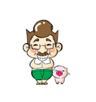 Uncle Auud with Lovely Pink（個別スタンプ：1）