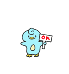 巻き髪ペンギンのクリ太（個別スタンプ：1）