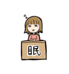 机に向かう人（個別スタンプ：17）