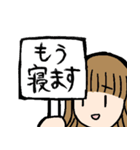 机に向かう人（個別スタンプ：18）