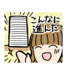机に向かう人（個別スタンプ：23）