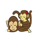 Monkey couple life（個別スタンプ：19）