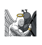 天使と悪魔の葛藤｜DOTMAN 6.0（個別スタンプ：35）