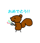 リスとドングリのスタンプ（個別スタンプ：14）