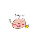 豚もおだてりゃスタンプになる。（個別スタンプ：10）