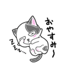 路地裏の猫のシロ（個別スタンプ：11）