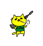 サバイバルゲームをする黄色い猫2（個別スタンプ：5）