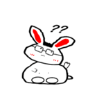 Fluffy Glasses Rabbit（個別スタンプ：1）