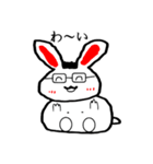 Fluffy Glasses Rabbit（個別スタンプ：3）