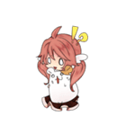 長いハムスターと女の子（個別スタンプ：11）