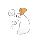 長いハムスターと女の子（個別スタンプ：23）