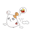 長いハムスターと女の子（個別スタンプ：32）