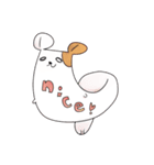 長いハムスターと女の子（個別スタンプ：38）