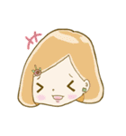パステルカラーな女の子と、ときどきクマ（個別スタンプ：4）