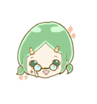 パステルカラーな女の子と、ときどきクマ（個別スタンプ：7）