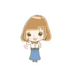 パステルカラーな女の子と、ときどきクマ（個別スタンプ：9）