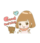 パステルカラーな女の子と、ときどきクマ（個別スタンプ：33）