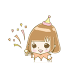 パステルカラーな女の子と、ときどきクマ（個別スタンプ：37）