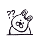 クレヨンうさぎ。（個別スタンプ：1）