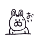クレヨンうさぎ。（個別スタンプ：9）