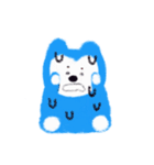 ブルー犬。（個別スタンプ：14）