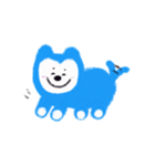 ブルー犬。（個別スタンプ：17）