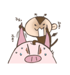 ぶたぞう＆もんきち~豚猿の仲…良し～（個別スタンプ：15）