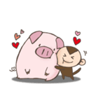ぶたぞう＆もんきち~豚猿の仲…良し～（個別スタンプ：24）