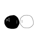 白太と黒子（個別スタンプ：11）