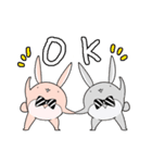 うさぎ兄弟のロッティとラル（個別スタンプ：1）