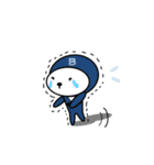 シロの全身タイツ（個別スタンプ：18）