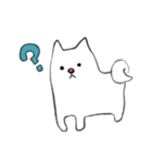 白い秋田犬（個別スタンプ：14）
