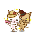 "cookie cat"＆"Milk cat"(Sweet Life)（個別スタンプ：1）