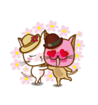 "cookie cat"＆"Milk cat"(Sweet Life)（個別スタンプ：23）