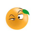 オレンジの表情（個別スタンプ：3）