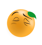 オレンジの表情（個別スタンプ：34）