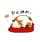ぐーたら三毛猫にゃんこ（個別スタンプ：24）