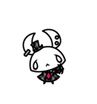 ちょいゴスうさぎのお誘い会話（個別スタンプ：1）