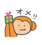 何ともいえないおさる（個別スタンプ：13）