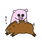 Calm Boar and excitable Pig（個別スタンプ：13）